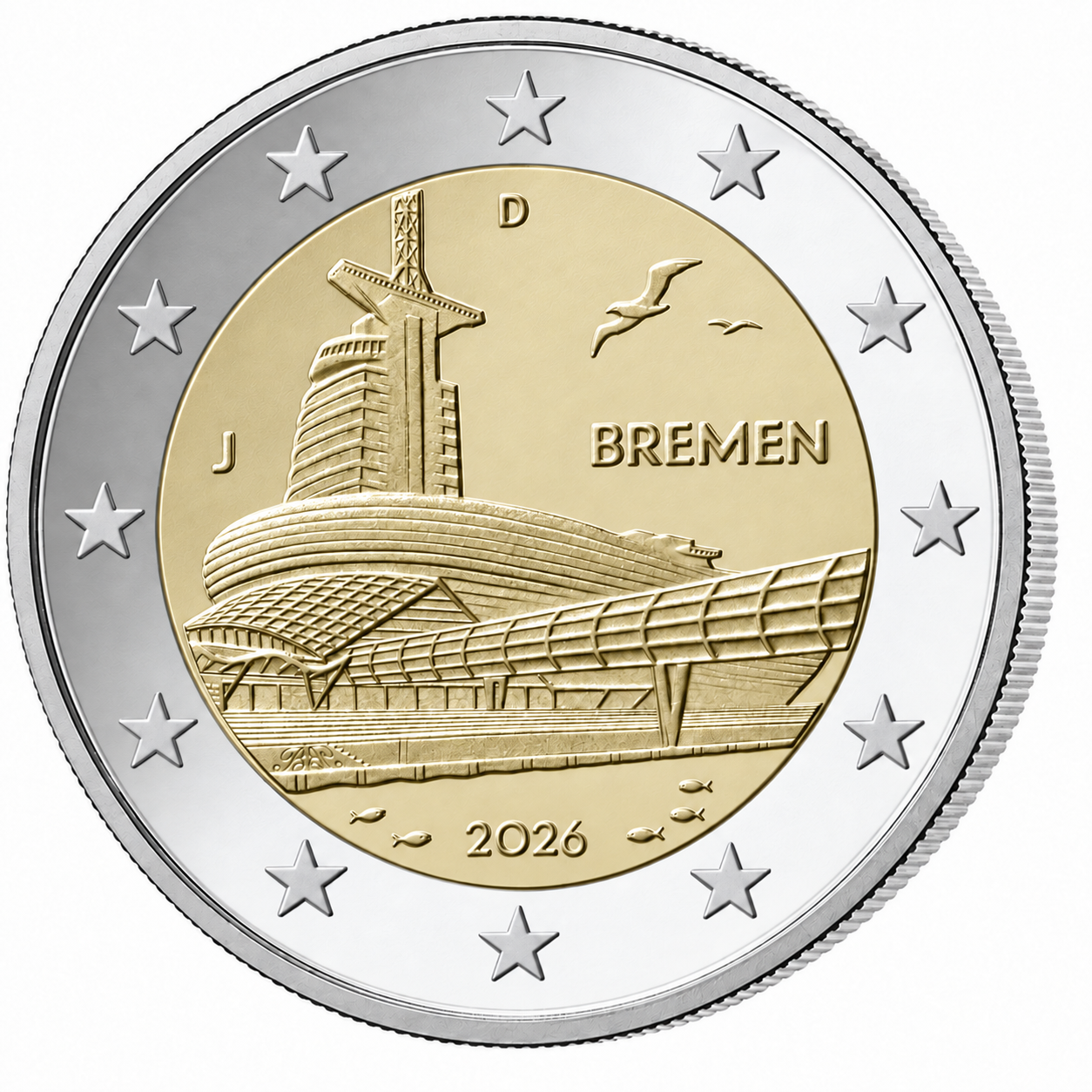 2 Euros Bundesländer II - "Bremen" (Uncoloured)